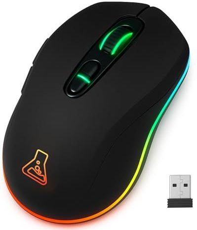 The G-Lab - Kult Krypton - Draadloze Gamingmuis - Zwart - 6400 DPI, Bluetooth & 2,4 GHz, RGB, 7 Toetsen