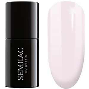 Semilac Uv-nagellak, blauw, 385, pastelroze, Sky 7 ml, uv-led, kleurlak voor kleurintensieve vingernagels, efficiënt en duurzaam