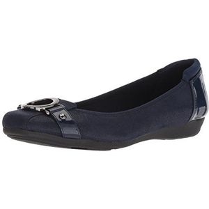 AK Anne Klein Sport Women's Umeko ballet flat Shoe, navy multi fabric, 9.5 M US