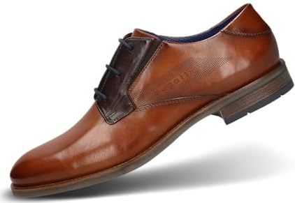 bugatti - AJY - Veterschoen - Roestbruin / Zwart - Leer