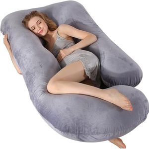 Ergobaby NPAGRY2L voedingskussen incl. hoes, Natural Curve ergonomische vulling van vormstabiel schuim, 15 × 60 × 36 cm, Grijs