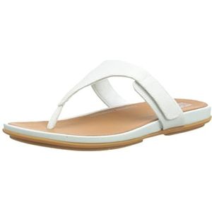 Fitflop Gracie Adj Canvas platte sandaal voor dames, Zeeschuim, 36 EU