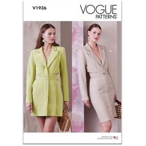 Vogue Patterns V1936A5 Misses' Blazer Jurk A5(6-8-10-12-14)