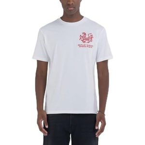 Replay heren t-shirt katoen, 011, natuurlijk wit., XS