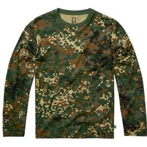 Brandit Premium shirt met lange mouwen, kleur: camouflage, maat: XXL, vlek-camouflage, XXL