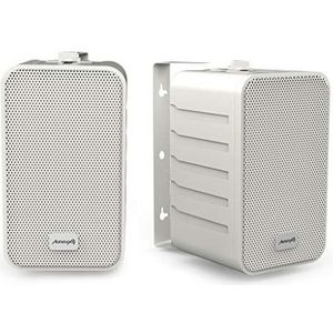 Audibax Pícolo PR-42W Passieve HiFi-luidspreker, 2-weg stereoluidspreker, 75 W, wandhouder inbegrepen, luidspreker met 10,2 cm (4 inch) woofer, surround sound