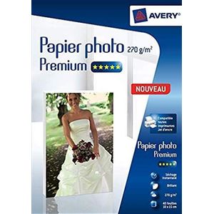 AVERY C2453-40 40 fotopapier A6 270 g/m², voor inkjetprinters, glanzend wit