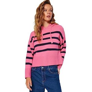Trendyol FeMan Regular fit Basic Hood Knitwear Trui, Roze, S, roze, S