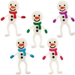 Baker Ross FX606 Sneeuwpop Stretchies - Set van 10, Kerstfeest Zakvullers voor kinderen