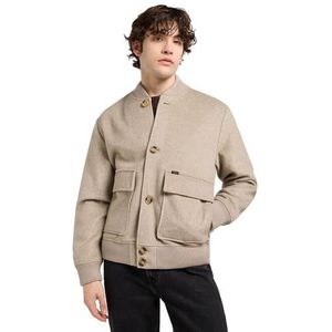 Lee WOOL BOMBER JAS, Warm Gray Heather, L