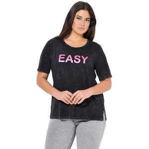 Ulla Popken - Shirt - Zwart - Jersey - Ronde Hals