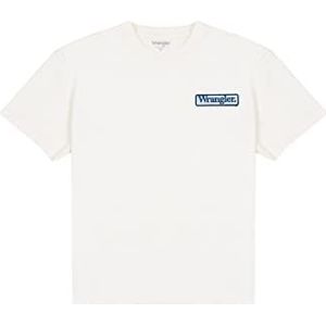 Wrangler T-shirt met logo voor heren, wit, S