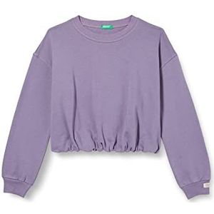 United Colors of Benetton Sweatshirt met lange mouwen en ronde hals, voor meisjes, Violet Foncé 0c2, 120 cm