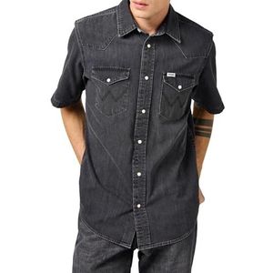 Wrangler Heren Ss Western Shirt, Enchanted Black, L