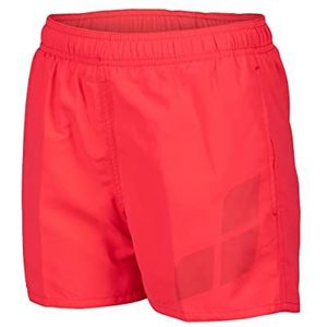 Arena Boys' Beach Short Logo R Swim Trunks Unisex - Kinderen en Tieners, Fluo Red Dark Olive, 12-13 Jaar