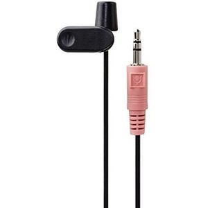 Hama Clip-on microfoon met lange kabel (compacte microfoon voor aansteker, kabellengte 2 m, voor computer/laptop/smartphone/tablet, 3,5 mm jack) mini-microfoon zwart