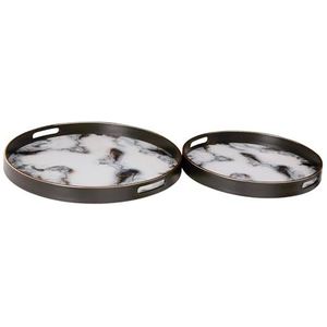 Premier Housewares Celina Set van 2 Marble Effect Serving Trays