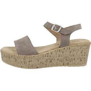 s.Oliver Damessandalen met sleehak, 5-28311-20, taupe, 41 EU