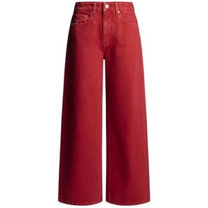 Red Bull Racing X Pepe Jeans Jeans met wijde pijpen voor dames, Rood (Mars Rood), 27W / 32L
