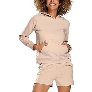 DKaren Dames joggingpak set katoen coco kleding, beige, XL
