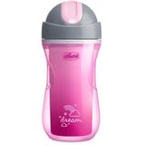 Chicco Sport Anti Morsbeker 266 ml, Drinkbeker Baby 14+ Maanden Leren Drinken Baby Drinkfles, Anti Mors Tuitbeker met Bijtbestendig Flexibel Siliconen Rietje, BPA-Vrij – Roze