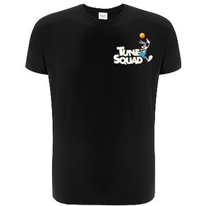 ERT GROUP Origineel en officieel gelicentieerd door Looney Tunes zwart heren T-shirt, Space Jam 026, dubbelzijdige print, maat L, Space Jam 026 Zwart 2, L