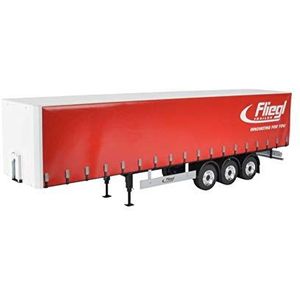 CARSON 500907235-1:14 3-assige Pilgl Megarunner dekzeil (rood), RC-truck accessoires, oplegger, schaal 1:14, tuningonderdelen, accessoires, modelbouw