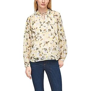 s.Oliver Jacquard-blouse voor dames met allover-print, Off-white All Over, 36