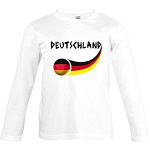 supportershop T-shirt Duitsland wit L/S kinderen voetbal