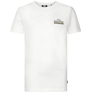 Petrol Industries T-shirt voor jongens SS ronde hals T-shirt voor kinderen, wit (Dusty White), 6 jaar