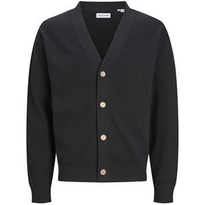 JACK & JONES Gebreid vest voor mannen, effen, zwart, S