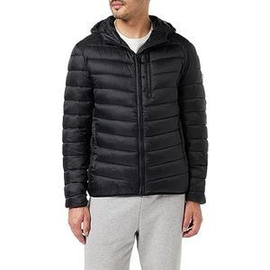 Champion Legacy outdoor hooded light nylon jas voor heren, Nero, L