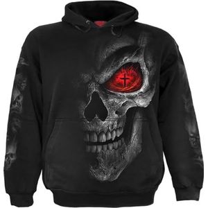 Spiral Death Stare Trui met capuchon zwart XL 100% katoen Horror, Rock wear, Schedels
