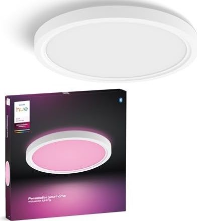 Philips - Hue Devote Slim - LED Lichtpaneel - Wit - Diameter 30cm - 16.6W - 2000 Lumen