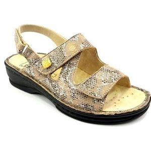 Scholl Nevia damessandalen, Beige Multi, 37 EU Large