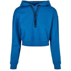 Urban Classics Damestrui met capuchon, korte terry hoody, sweatshirt met capuchon met verkorte snit van aangenaam terry-materiaal in 3 kleuren, maten XS - 5XL, Sporty Blue., 3XL