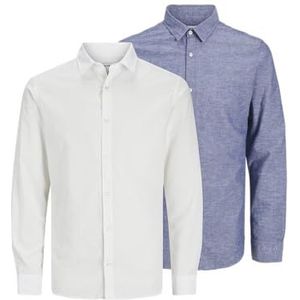 Jjebreeze Shirt Ls Sn 2Pk Mp, Faded Denim, M