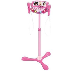 Lexibook Barbie, Lichtgevende luidspreker op statief voor kinderen, muzikaal spel, in hoogte verstelbaar, lichteffecten, inclusief 2 microfoons, MP3-aansluiting, Aux-ingang, Roze, S160BB
