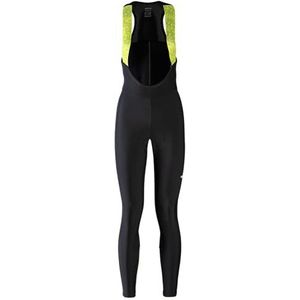 GORE WEAR Progress Thermo Bib Tights+ Thermo-fietsbroek voor dames, GORE Selected Fabrics, 40, zwart/neon-geel