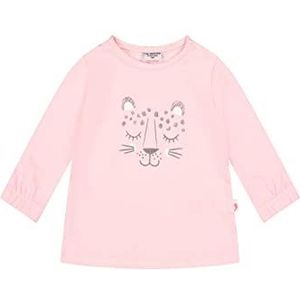 SALT AND PEPPER Babymeisjes meisjes L/S Tiger Print & EMB T-shirt, roze, normaal, roze, 56 cm