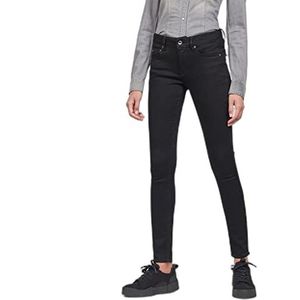 G-Star Raw dames Midge Zip Skinny Jeans met Midge-taille, Zwart, 24W / 30L
