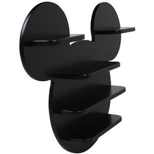 Mickey Mouse Zwarte Wandplank - Jeugdmeubilair - Kinderwandopslag