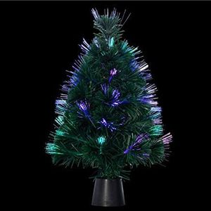 FEERIC CHRISTMAS - Kerstboom, kunstkerstboom, groen, glasvezel, meerkleurig, H 45 cm