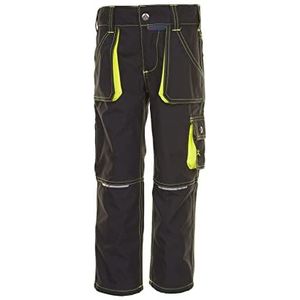 Planam Junior kinderbroek antraciet geel model 6110 maat 158/164