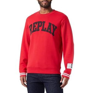 Replay Sweatshirt voor heren, regular fit, 551 Cherry Red, S