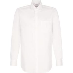 Seidensticker Zakelijk overhemd voor heren, regular fit, strijkvrij, kent-kraag, lange mouwen, 100% katoen, wit, 39