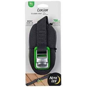 Nite Ize Unisex's Cam Jam Tie Down Strap, Groen/Zwart, 5,5 m