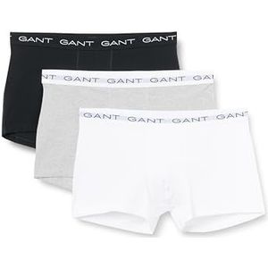 GANT Heren Trunk 3-pack ondergoed, lichtgrijs melange, standaard (3-pack), lichtgrijs gem., One size