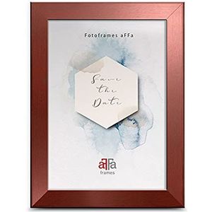 aFFa frames, Hekla, fotolijst, MDF fotolijst, onderhoudsvriendelijk, rechthoekig, met acrylglasfront, roségoud, 13 x 18 cm