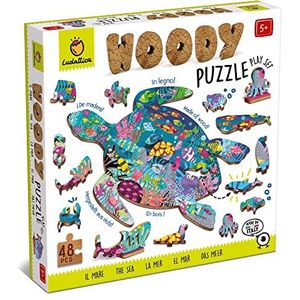 Ludattica Woody Ocean houten puzzel 48-delig, meerkleurig (XOT-LD21245)